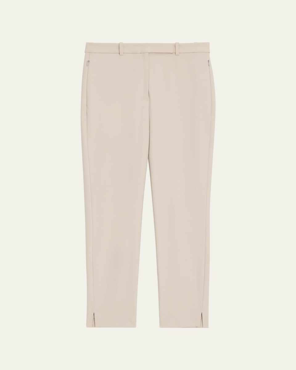 Bistretch High-Waist Tapered Crop Pants